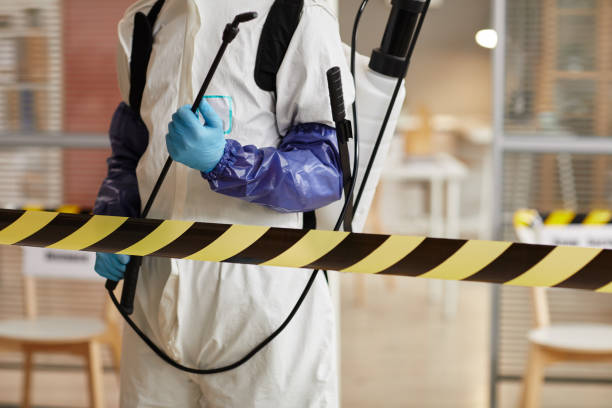 Professional Biohazard Cleanup technician working in Naples, ME